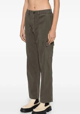 James Perse Utility Pants Herringbone Green Cargo Pants Size 2/Med